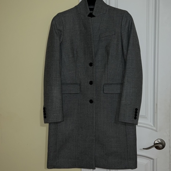 NWT-2P-J.Crew Regent topcoat in double-serge wool - HTHR GRAPH - Picture 4 of 9